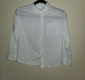 Zara White Casual Button Down Shirt